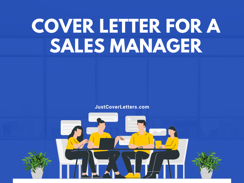 Cover Letter for a Sales Manager