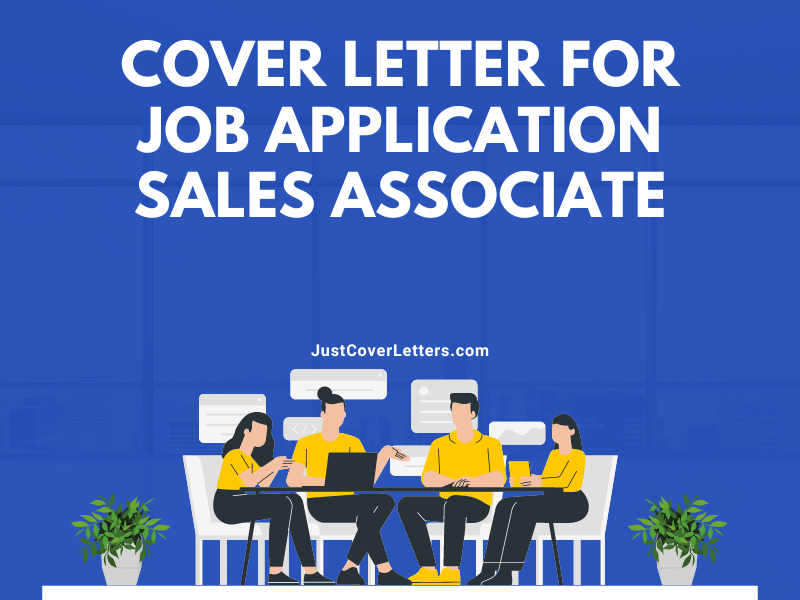 Cover Letter for Job Application Sales Associate
