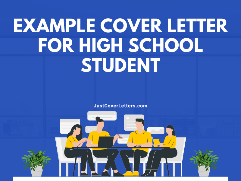 Example Cover Letter for High School Student