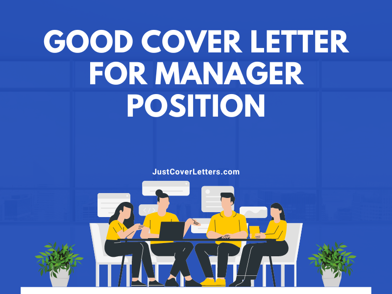 Good Cover Letter for Manager Position