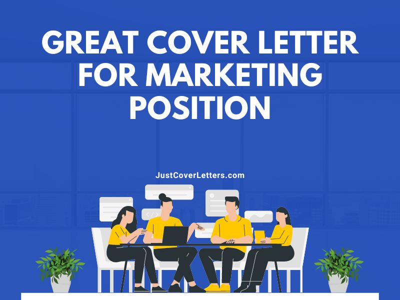 Great Cover Letter for Marketing Position