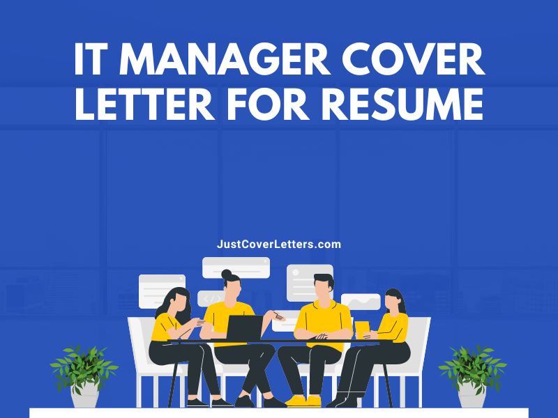 It Manager Cover Letter for Resume