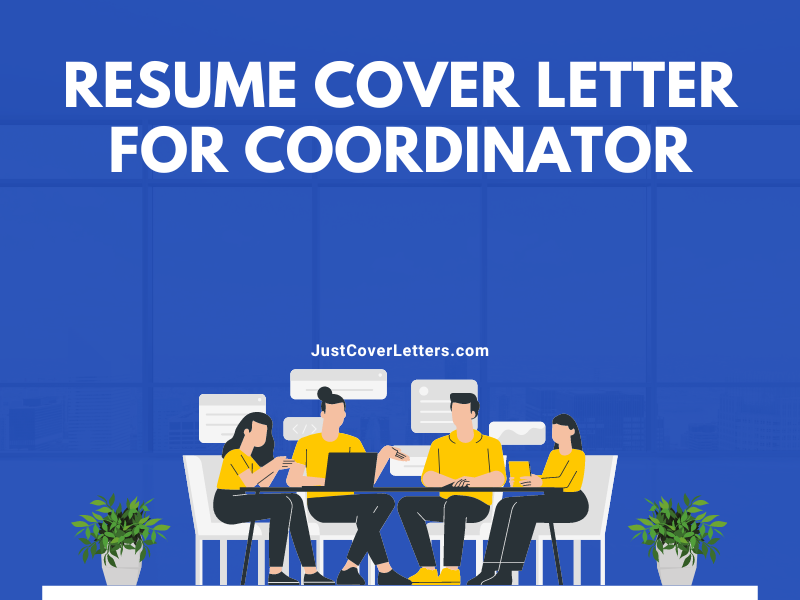 Resume Cover Letter for Coordinator