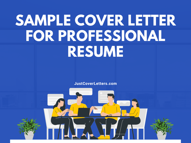 Sample Cover Letter for Professional Resume